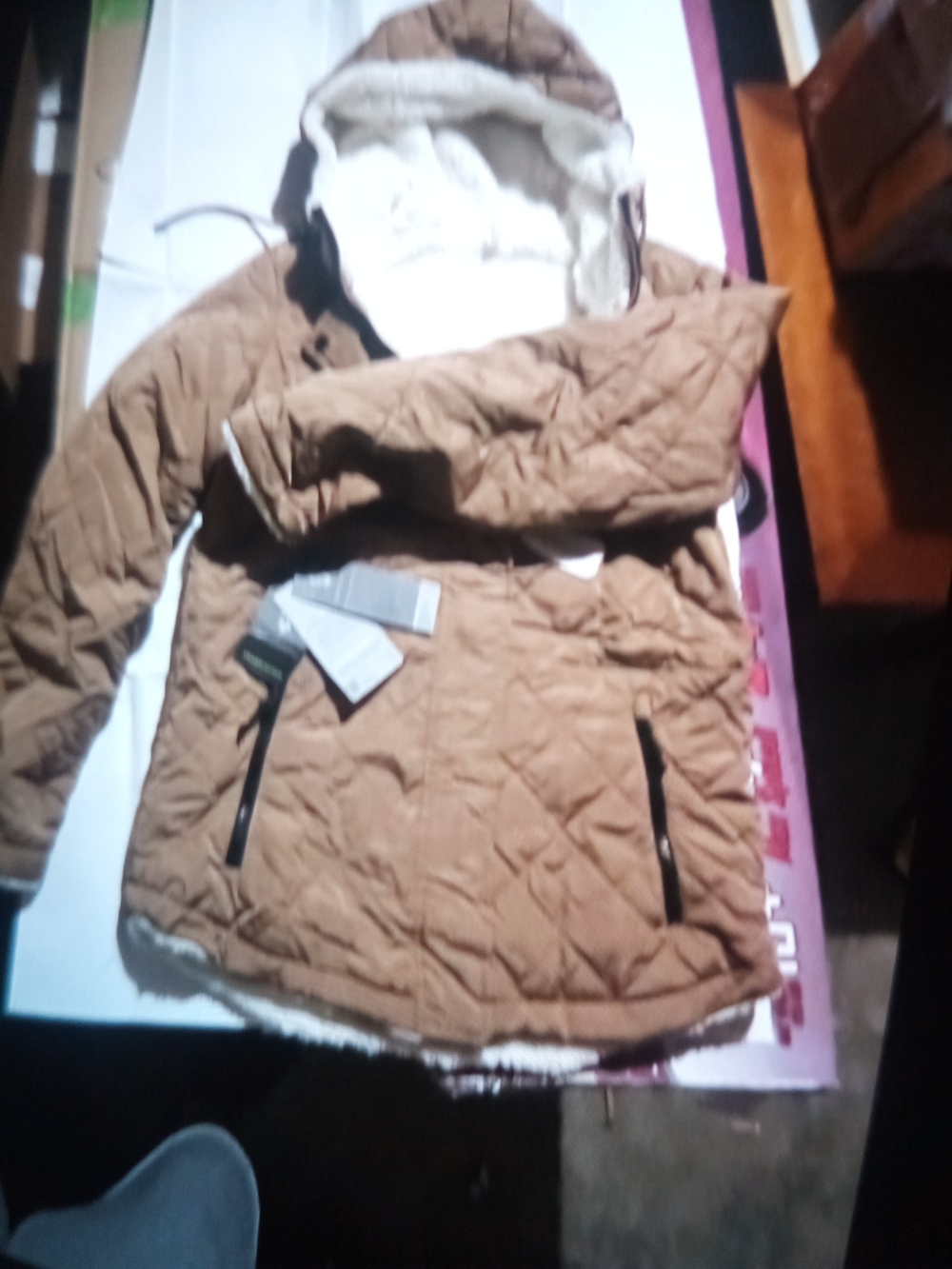 Free Country Women's Camo And White Hooded Reversible Jacket Size Small Item 35